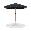 Althea Black Water Resistant Fabric And Aluminum Patio Umbrella with Base Set - BW