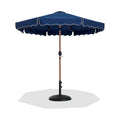Althea Navy Water Resistant Fabric And Aluminum Patio Umbrella with Base Set - BB