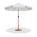 Althea White Water Resistant Fabric And Aluminum Patio Umbrella with Base Set - BT