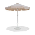 Althea Beige Water Resistant Fabric And Aluminum Patio Umbrella with Base Set - BW