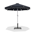 Althea Black Water Resistant Fabric And Aluminum Patio Umbrella with Base Set - AB