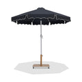 Althea Black Water Resistant Fabric And Aluminum Patio Umbrella with Base Set - AT