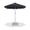 Althea Black Water Resistant Fabric And Aluminum Patio Umbrella with Base Set - AW