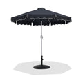 Althea Black Water Resistant Fabric And Aluminum Patio Umbrella with Base Set - BB