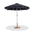 Althea Black Water Resistant Fabric And Aluminum Patio Umbrella with Base Set - BT