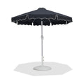 Althea Black Water Resistant Fabric And Aluminum Patio Umbrella with Base Set - BW