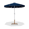 Althea Navy Water Resistant Fabric And Aluminum Patio Umbrella with Base Set - AT