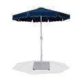 Althea Navy Water Resistant Fabric And Aluminum Patio Umbrella with Base Set - AW