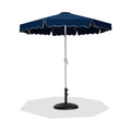 Althea Navy Water Resistant Fabric And Aluminum Patio Umbrella with Base Set - BB
