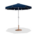 Althea Navy Water Resistant Fabric And Aluminum Patio Umbrella with Base Set - BT