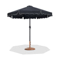 Althea Black Water Resistant Fabric And Aluminum Patio Umbrella with Base Set - BT