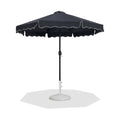 Althea Black Water Resistant Fabric And Aluminum Patio Umbrella with Base Set - BW