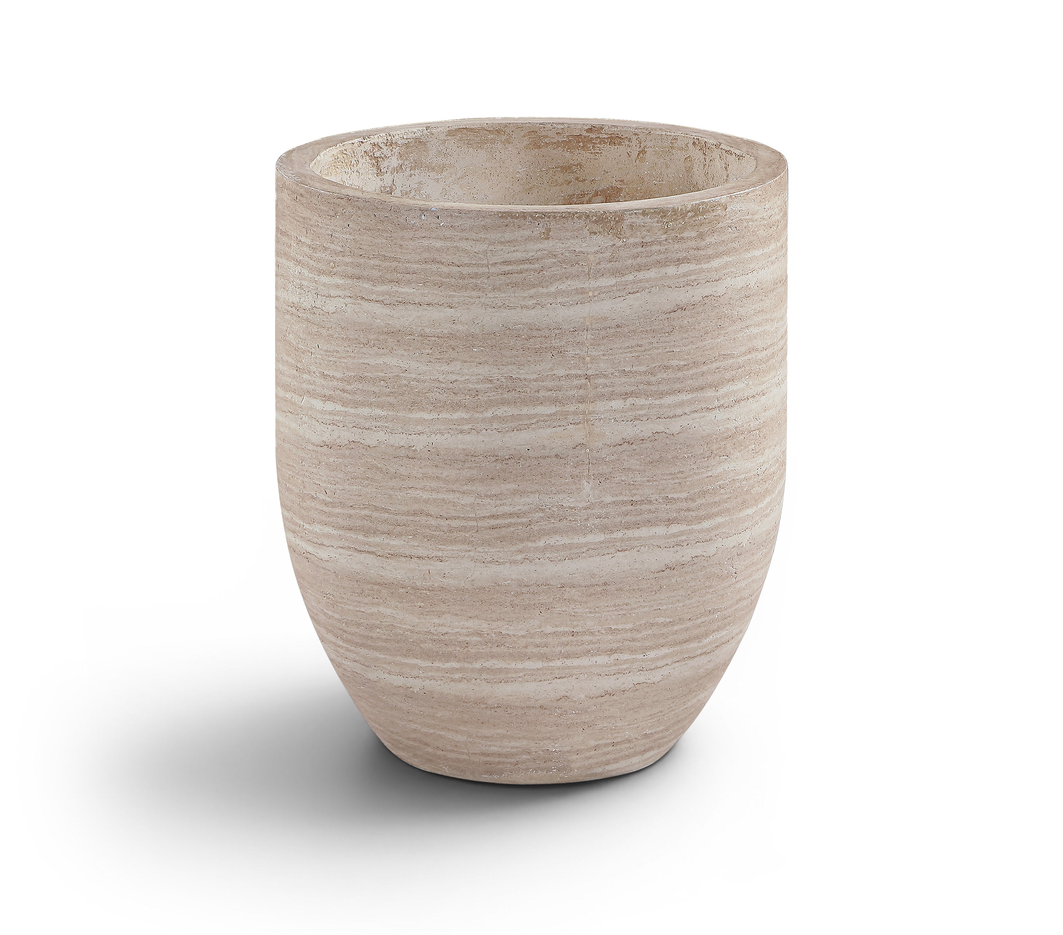 Fiorella Travertine Indoor / Outdoor Concrete Planter - P18