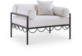 Pascaline Cream Resilient Water Repellent Fabric Upholstered Outdoor Patio Chair