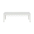 Pascaline White Aluminum Outdoor Patio Coffee Table