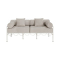 Pascaline 69.75" Beige Resilient Water Repellent Fabric Upholstered Outdoor Patio Loveseat