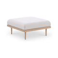 Julietta Beige Resilient Water Resistant Fabric Upholstered Outdoor Patio Modular Ottoman
