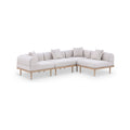 Julietta 106.5" Beige Resilient Water Resistant Fabric Upholstered 4pc. Outdoor Patio Modular Sectional - Sec4B
