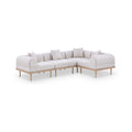Julietta 106.5" Beige Resilient Water Resistant Fabric Upholstered 4pc. Outdoor Patio Modular Sectional - Sec4C