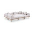 Julietta 106.5" Resilient Water Resistant Fabric Upholstered 6pc. Outdoor Patio Modular Sectional