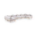 Julietta 177.5" Resilient Water Resistant Fabric Upholstered 7pc. Outdoor Patio Modular Sectional