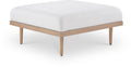 Julietta Cream Resilient Water Resistant Fabric Upholstered Outdoor Patio Ottoman