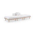 Julietta 106.5" Cream Resilient Water Resistant Fabric Upholstered 3pc. Outdoor Patio Modular Sofa - S3C