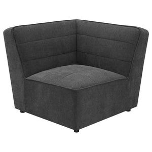 Sunny Upholstered 6-piece Modular Sectional in Dark Charcoal
