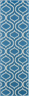 Jubilant Blue Contemporary Polypropylene Area Rug