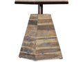 St. Armand Drink Table – Acacia Wood with Antique Bronze