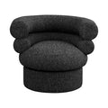 Tournon Linen Textured Fabric Upholstered Swivel Accent Chair