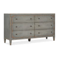 Ciao Bella Six-Drawer Dresser- Speckled Gray