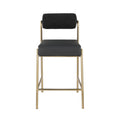 Chambord Boucle Fabric And Vegan Leather Upholstered Counter Stool