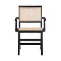 Pemberley Solid Wood And Natural Cane Dining Arm Chair