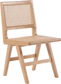 Pemberley Natural Solid Wood And Natural Cane Dining Side Chair