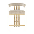 Louisa Velvet Upholstered Counter Stool