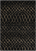 Grafix Black Bohemian Polypropylene Area Rug