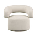 Montclair Linen Textured Fabric Upholstered Swivel Accent Chair