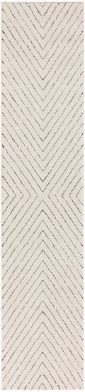 Modern Comfort Ivory Black Scandinavian Polyester Area Rug