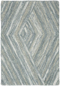 Graceful Blue Modern Wool Area Rug