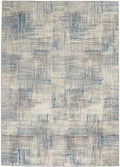 Solace Ivory Grey Blue Modern Polypropylene Area Rug