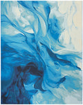 Color Splash Blue Ivory Modern Polypropylene Area Rug