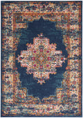Passion Navy Vintage Polypropylene Area Rug