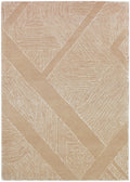 Pure Patterns Camel Modern Wool Area Rug