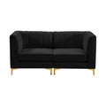 Allegra 65" Velvet Upholstered 2pc. Modular Loveseat