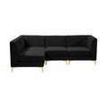 Allegra 91" Velvet Upholstered 4pc. Modular Sectional