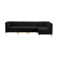 Allegra 116.5" Velvet Upholstered 5pc. Modular Sectional