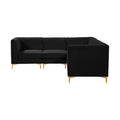 Allegra 91" Velvet Upholstered 5pc. Modular Sectional