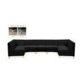 Allegra 142" Velvet Upholstered 7pc. Modular Sectional