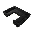 Allegra 116.5" Velvet Upholstered 8pc. Modular Sectional